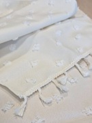 Bieżnik na stół 183x33cm nowy ecru, na Święta Wielkanoc, komunia, ślub