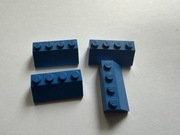 LEGO SLOPE 45 SKOS DASZEK 2x4 NIEBIESKIE 3037 4 szt.