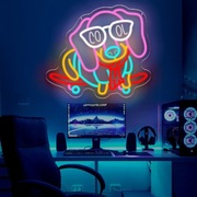 NEON JAMNIK NA DESKOROLCE PIES LAMPKA LED USB DO POKOJU DZIECKA 