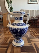 Duży wazon Włocławek / Fajans – ręcznie malowany, piękny stan!