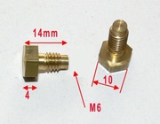 M6x10 Śruba mosiądz 