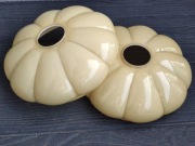 Klosz klosze art deco zabytkowe szklane "beret" Cena za 2 szt.