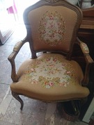 Fotel Ludwikowski haftowany