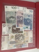 Banknoty kolekcjonerskie KOMPLET seria AA 10 20 50 100 200 500zł