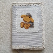 Pamiętnik/książka - okładka ręcznie haftowana "owieczka"