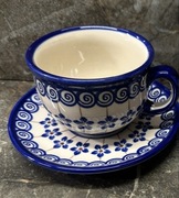 Bolesławiec filiżanka plus spodek