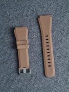 Pasek do zegarka 22mm silikonowy, brązowy