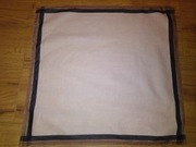 Chusteczka bawełniana do nosa męska naszywka 37 x 39cm biała