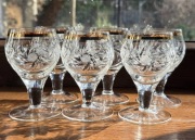 Duże kieliszki do koniaku 6 szt. szkło kryształowe Vintageretro prl 