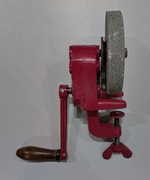 Szlifierka stołowa na korbkę PRL vintage