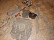 Plecak wojskowy, futerał lornetki, szelki, troki