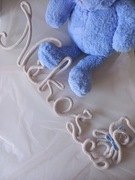 Nikoś napis imię ze sznurka i drutu, ozdoba pokoju dziecięcego + MIŚ