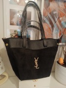 Torebka worek YSL czarny zamsz nowa