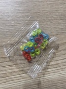 Klipsy zapięcia do gumek na bransoletki 12szt kolorowe