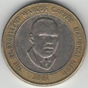 Jamajka 20 dollars dolarów 2001 - 23 mm nr 1