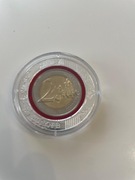 Monaco 2 Euro Książę Albert II 2017 z czerwonym pierścieniem polimerowym