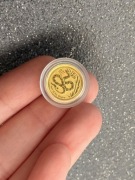 Lunar II Rok węża złoto 1/20 oz Au 9999 2013 Perth Mint