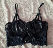 Bluzka gorset biustonosz łańcuszekróże S