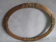 OWALNA DREWNIANA RAMA   ART DECO ZŁOCONA OZDOBIONA SZTUKATERIĄ        IĄ