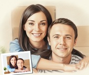 Portret na zamówienie ze zdjęcia A3 2 os. kolor