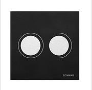 Przycisk spłukujący Schwab Itea Duo w kolorze czarnego chromu, matowy