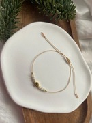 Bransoletka na szczęście hematyt pozłacany róża różyczka opal zielony