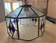 Ołowiana lampa sufitowa w stylu Tiffany