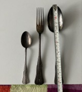 łyżka, widelec, łyżeczka w srebrze WMF patent 90 E.BONEFAS
