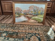 Obraz -pejzaż malowany farbą olejną 