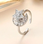 Pierścionek antystresowy otwarty regulowany kręci się + pudełko