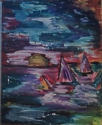 Obraz olejny na płótnie 50 40 abstrakcja