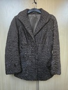 Futro naturalne brązowe karakuly 38 40 42 krotkie