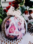 Bombka medalion 10 cm wyprzedaż