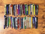 Długopisy różne 58 sztuk