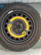 pełnowymiarowe koło dojazdowe 16 5x100 ( vw skoda ) klucz do kół i lewarek