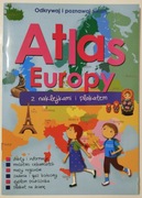 Atlas Europy z naklejkami i plakatem. Odkrywaj i poznawaj świat.