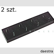 LEGO 3710 PŁYTKA 1 x 4 czarny - 2 szt
