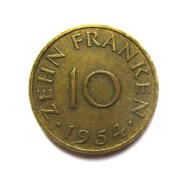 10 Franków 1954 r. Saarland