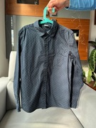 Tkaninowa Granatowa Koszula w Kropki Bawełniana Lindex 146 cm, 10-11 lat