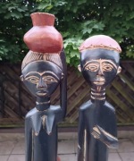 Drewniane afrykańskie figurki_ Ghana_ 80cm_vintage