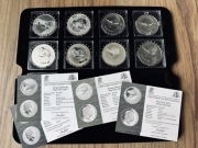 Nowa Zelandia, 1 oz uncja Ptak Kiwi 2007 2008 2009 2010 2012 Fabulous 12