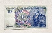 Szwecja 10 koron 1968 300-lecie Banku Szwecji (1668-1968).