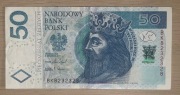 Banknot radarowy 50zł, BK 8232328. radar, palindrom