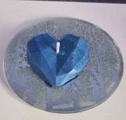 Świeca sojowa wolnostojąca handmade- serce
