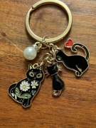 Brelok słodkie czarne kotki, cute, estetyczne, na Prezent