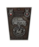 PLAKIETA IV MIĘDZYNARODOWY SAMOCHODOWY RAJD ZAMOŚĆ FIAT 126p MALUCH FSM