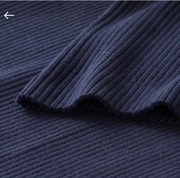 Dzianina ściągacz prążkowany prążek granat granatowy bawełniana  