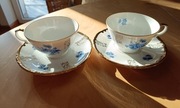 Zestaw 2 filiżanki ze spodkami KAHLA Niemcy porcelana vintage 220 ml