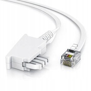 CSL - 10m kabel telefoniczny TAE-F wtyk do RJ11 - płaski kabel - biały