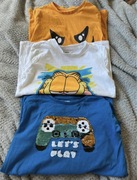 zestaw 3 bluzek chłopięcych z długim rękawem